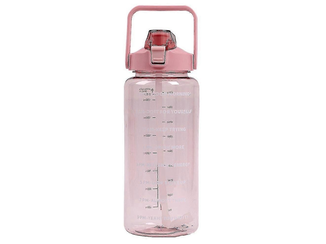 Botella De Agua Deportiva Motivacional De 2l Con Pajita De Plástico. Rosewell