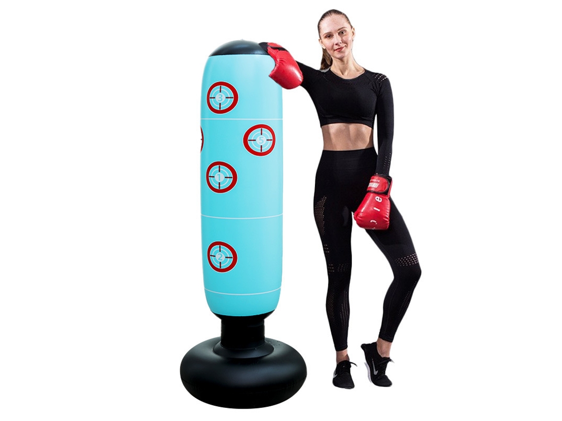 Saco de Boxeo Inflable Vertical de PVC para Entrenamiento CUICH (azul)