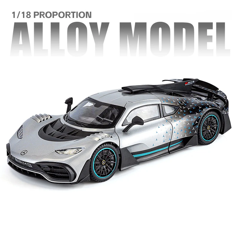 (plata) Coche De Juguete Modelo Supercar De Aleación A Escala 1:18, Fundido A Presión Con Sonido Y Luz.