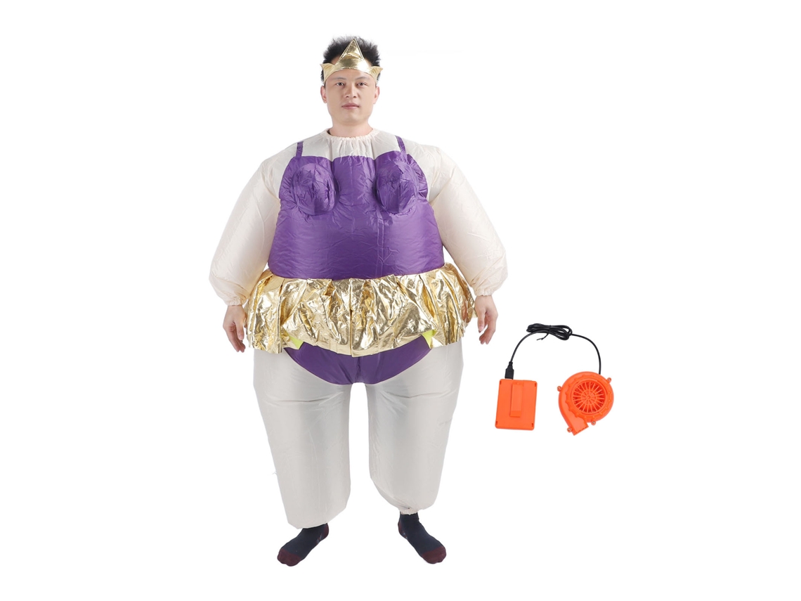 Disfraz Inflable De Bailarina, Divertido Traje Inflable, Poliéster, Para Fiesta De Halloween/carnaval, Morado