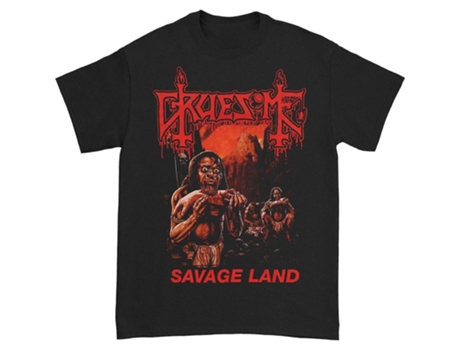 Camiseta ROCKINSTONE Gruesome Savage Land negra (XXL)