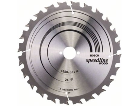 Disco de Sierra Circular BOSCH Speedline Madera 250x30x3.2 mm - 24