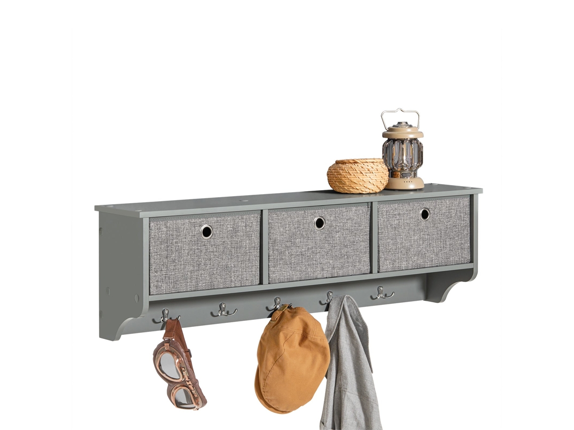 Percha SOBUY (100 x 20 x 31 cm - MDF - Gris)