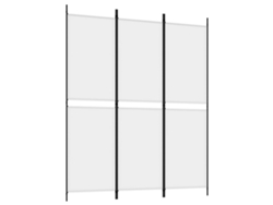 Biombo divisor de ambientes, 3 paneles, 150 x 180 cm, tela blanca y planchado, Dec030739