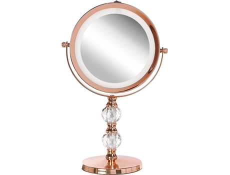 Espejo de maquillaje BELIANI Claira de Vidrio, Hierro Rosa dorado 18x13x34