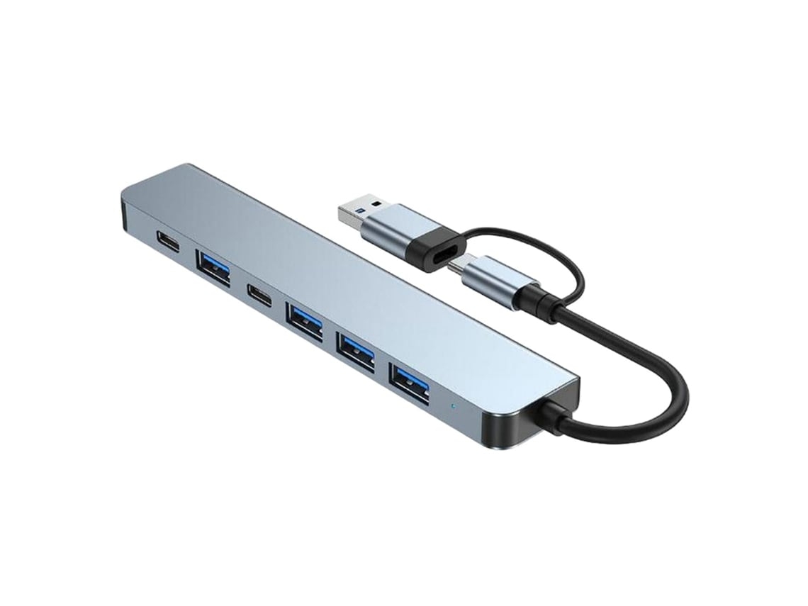 Concentrador USB C 7 en 1, estación de acoplamiento versátil para portátiles, práctico adaptador multipuerto de 5 Gbps para portátiles, base de expansión Lalalamoli