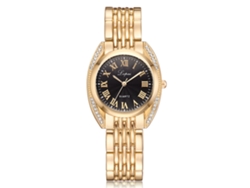 Reloj De Cuarzo Para Mujer Lvpai Con Números Romanos Y Brazalete De Aleación Con Diamantes De Imitación.