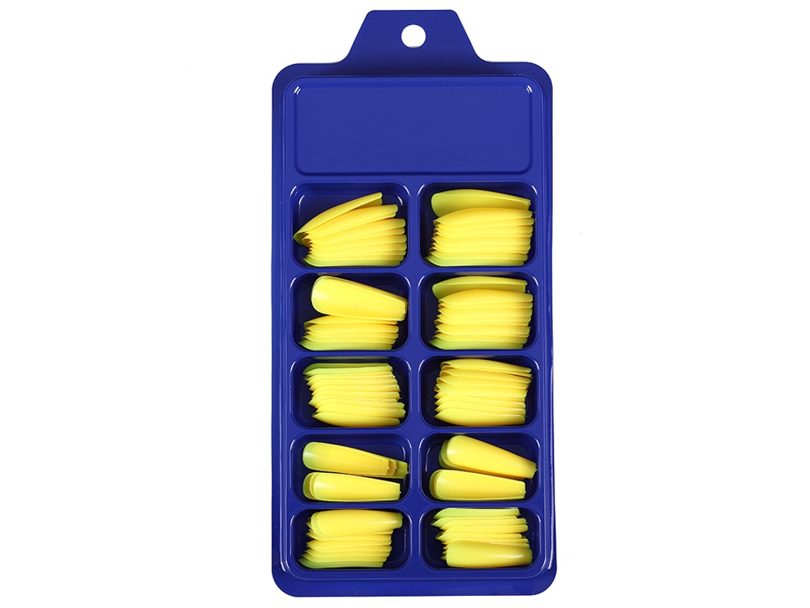 100 Piezas/caja De Puntas De Uñas Postizas Estilo Bailarina Con Forma De Ataúd, Cobertura Completa, Para Manualidades De Uñas Acrílicas, 10 Tamaños, Juego Completo.