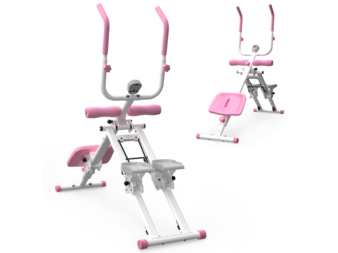 Máquina de fitness 2 en 1: escalera y ejercitador abdominal, plegable para uso doméstico