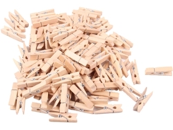 Juego 200 Pinzas Madera Sujetar Fotos Álbumes Recortes Decoración Hogar