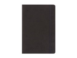 Cuaderno escolar A5, bonito diario con relieve, gris oscuro, Digitallab (100 hojas)
