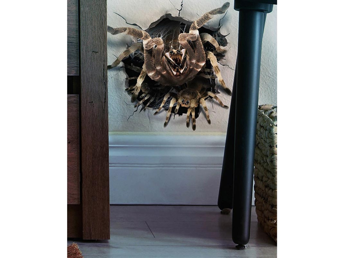 Decoración Adhesivo Pared Agujero Araña 16x16 cm