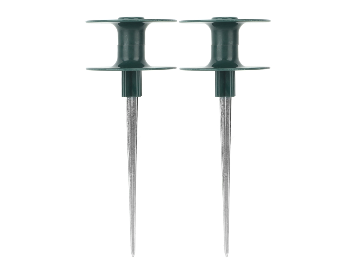 2 Estacas Guía Para Manguera De Jardín, Polea De Rueda De Aleación De Zinc Abs, Duradera Y Universal Para Jardín Y Césped.