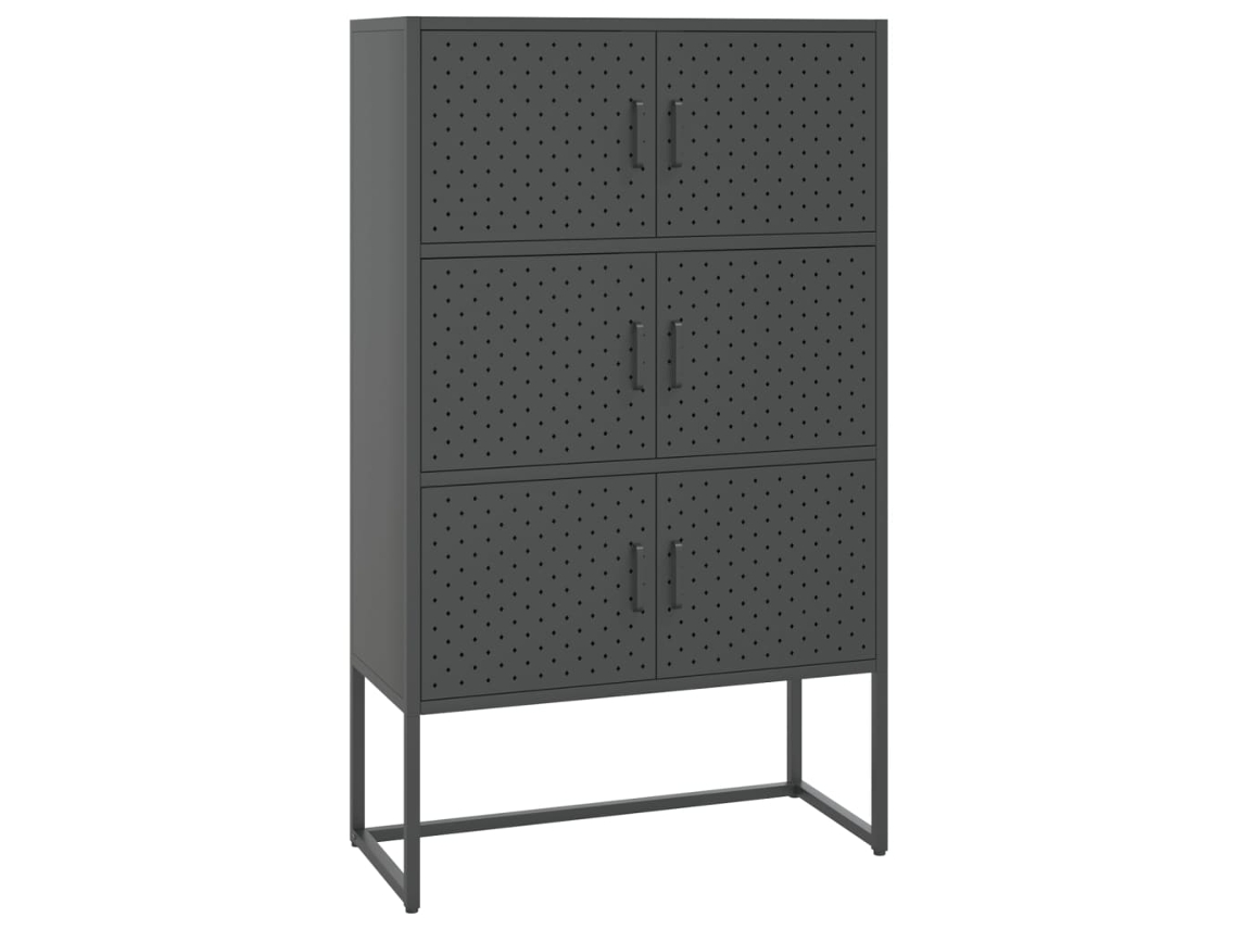Maison Exclusive - Aparador De Acero Antracita 80x35x135 Cm