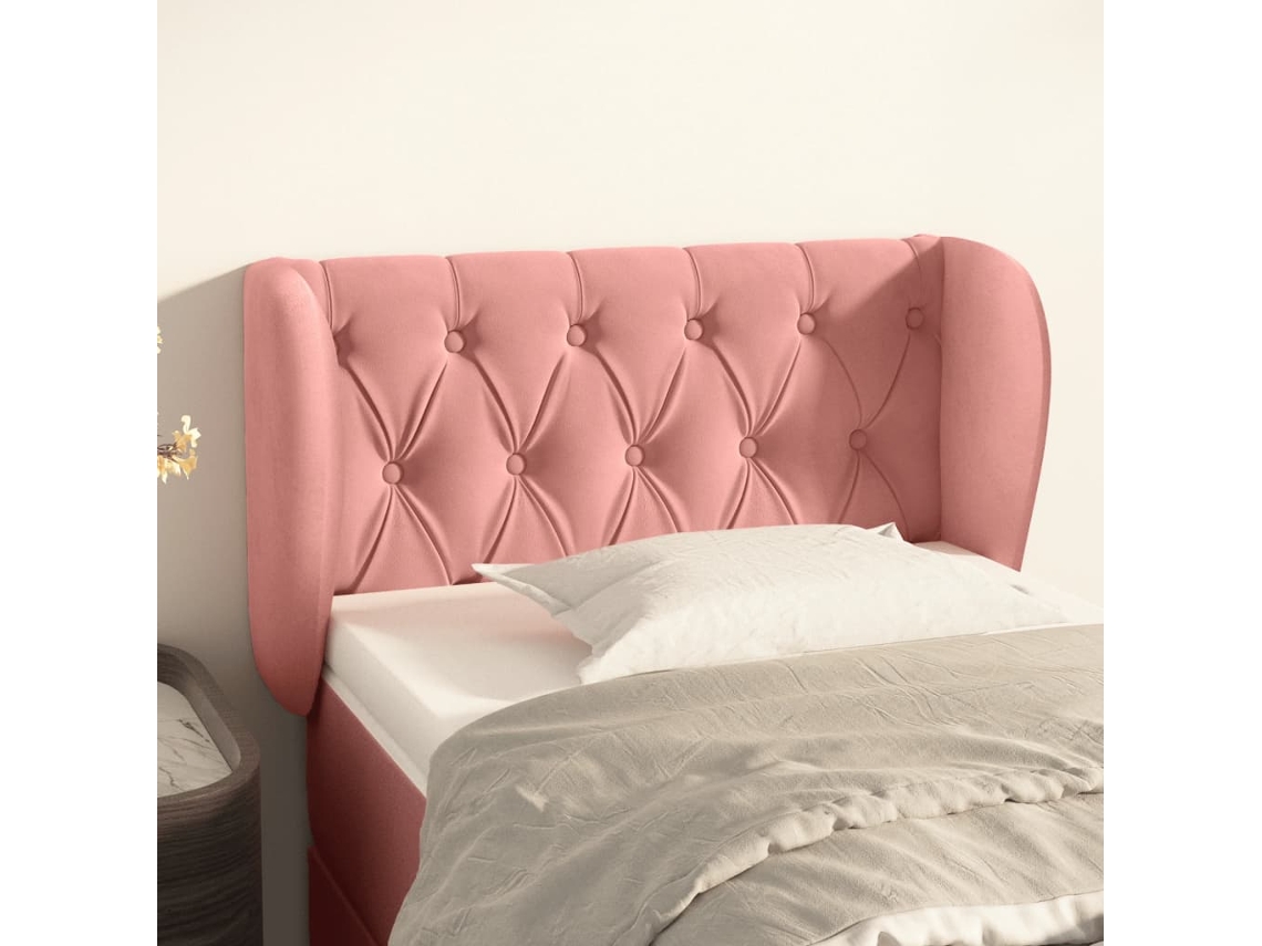 Cabecero De Terciopelo Rosa 83x23x78/88 Cm
