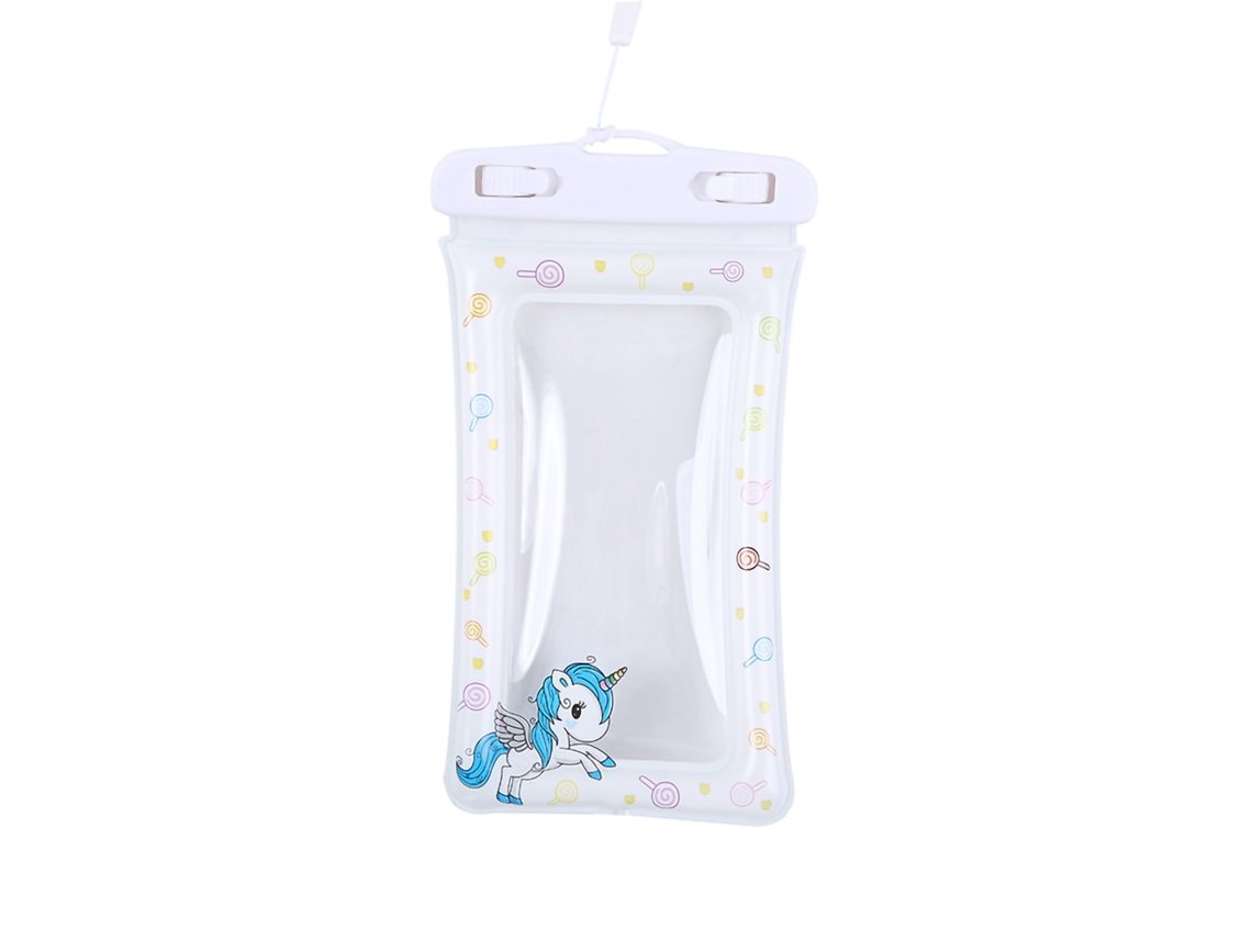 Funda protectora impermeable táctica para teléfono, color blanco, diseño de caballo.