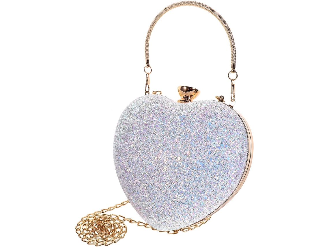Delicado Estuche Con Cadena En Forma De Corazón En Piel Sintética: Protección Completa Y Organización Impecable Para Mujeres, Para