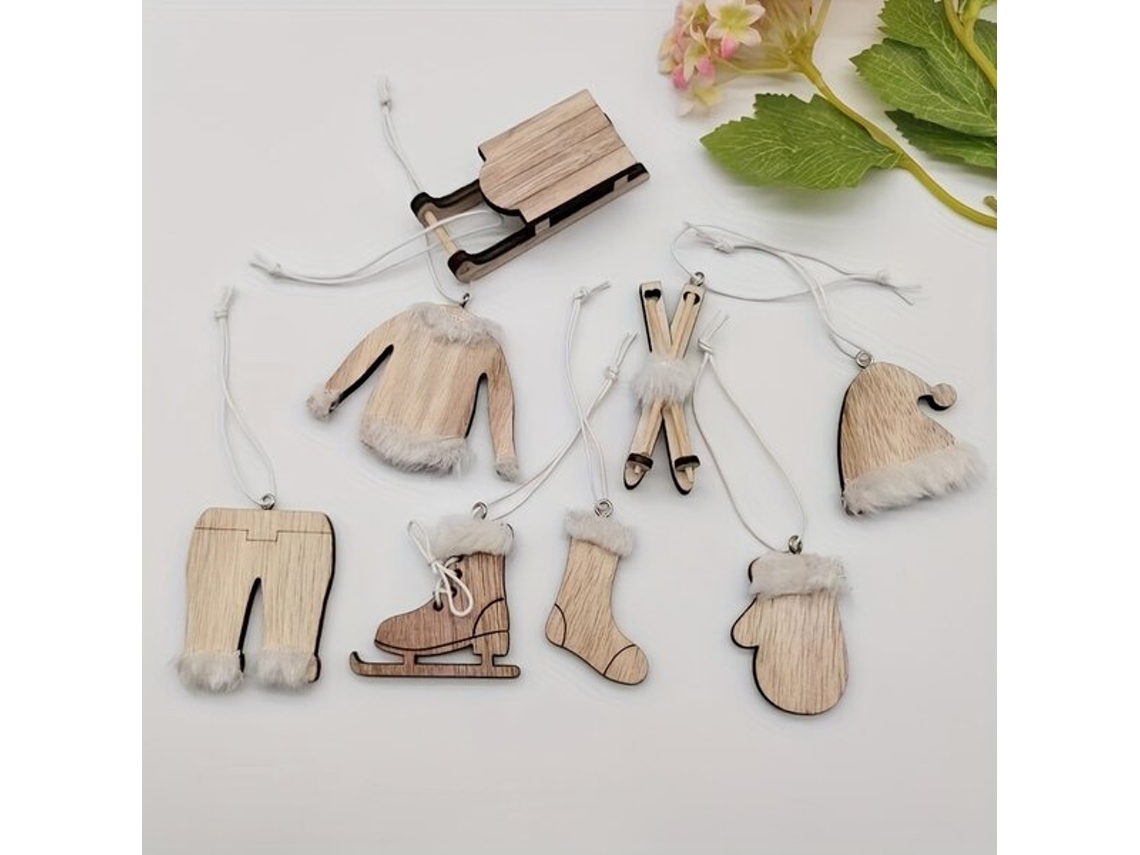 Elementos de decoración navideña de madera para las fiestas Vayotoy