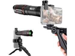 Kit De Teleobjetivo Macro 25x Para Smartphone Con Soporte Para Teléfono, Teleobjetivo 25x (negro)
