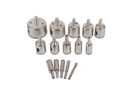 Juego de 15 brocas de diamante, kit de perforación rápida para vidrio, mármol, granito y cerámica, 315 g