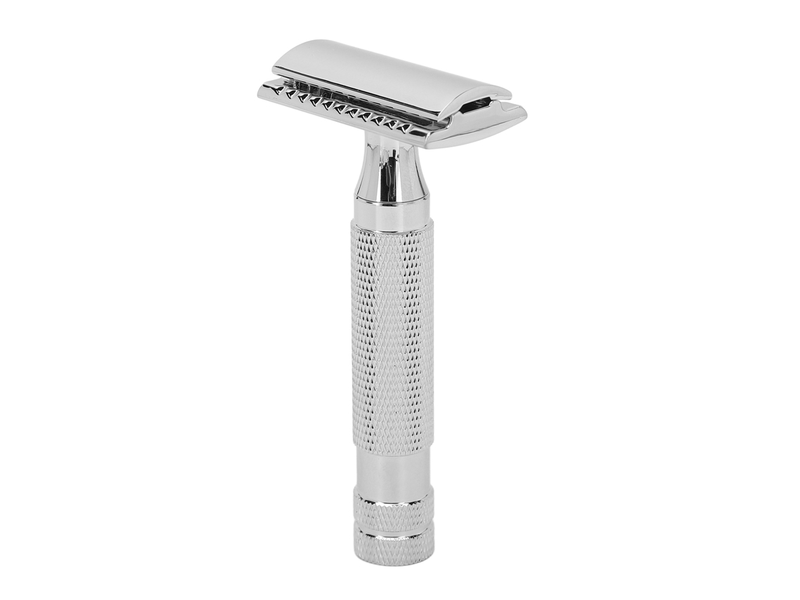 Cortador De Barba Manual De Borde Doble Con Mango Seguro Para Hombres