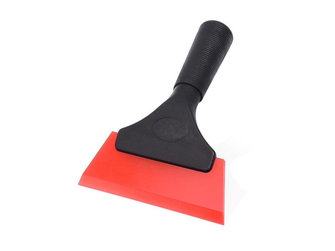 2026 Linjou Escobilla de silicona pequeña de 5 pulgadas para ventanas de coche y espejos de baño, color rojo