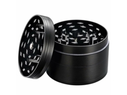 Molinillo de hierbas de 4 piezas, color negro, de aleación de zinc, para especias y hierbas.