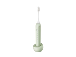 Cepillo de dientes eléctrico Sfushos S1808 con levitación magnética para adultos. Cerdas suaves, recargable, color verde crema.