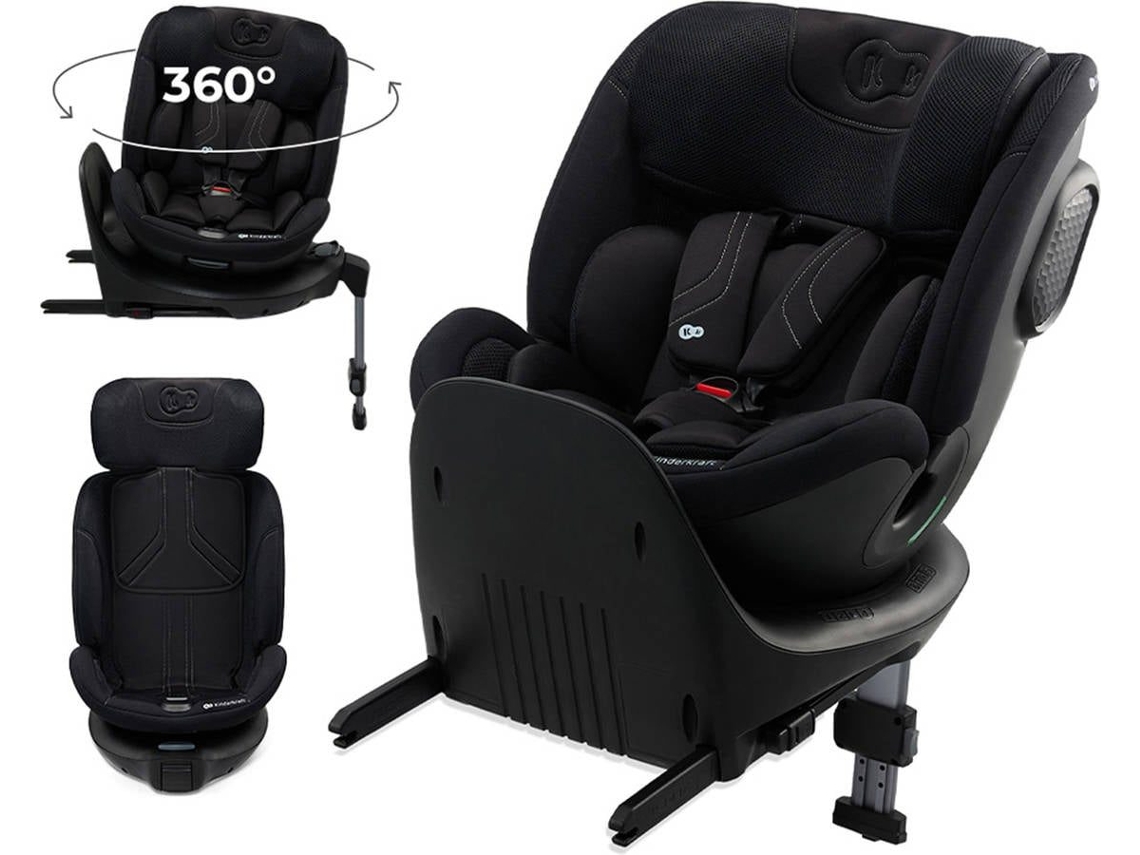Silla De Coche Kinderkraft XRIDER 2 i-Size 40–150 cm con H-GUARD+ y SPS+, reclinación en 8 posiciones Negra