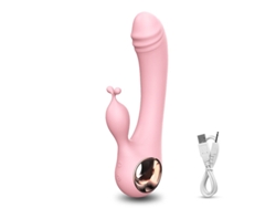 Vibrador De Masaje De Doble Cabeza Con 10 Modos De Vibracin Para Mujeres (rosa)