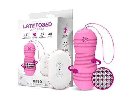 Huevo Vibrador Con Rotación Control Remoto Usb Silicona Rosa LATETOBED