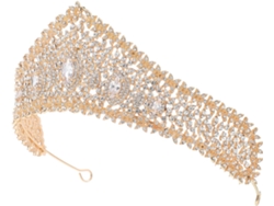 Corona De Boda Con Diamantes De Imitación, Tiara Elegante Para Fiestas, Accesorio Brillante Para El Cabello