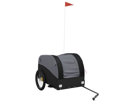 Remolque para bicicleta hierro VIDAXL negro (45 kg)