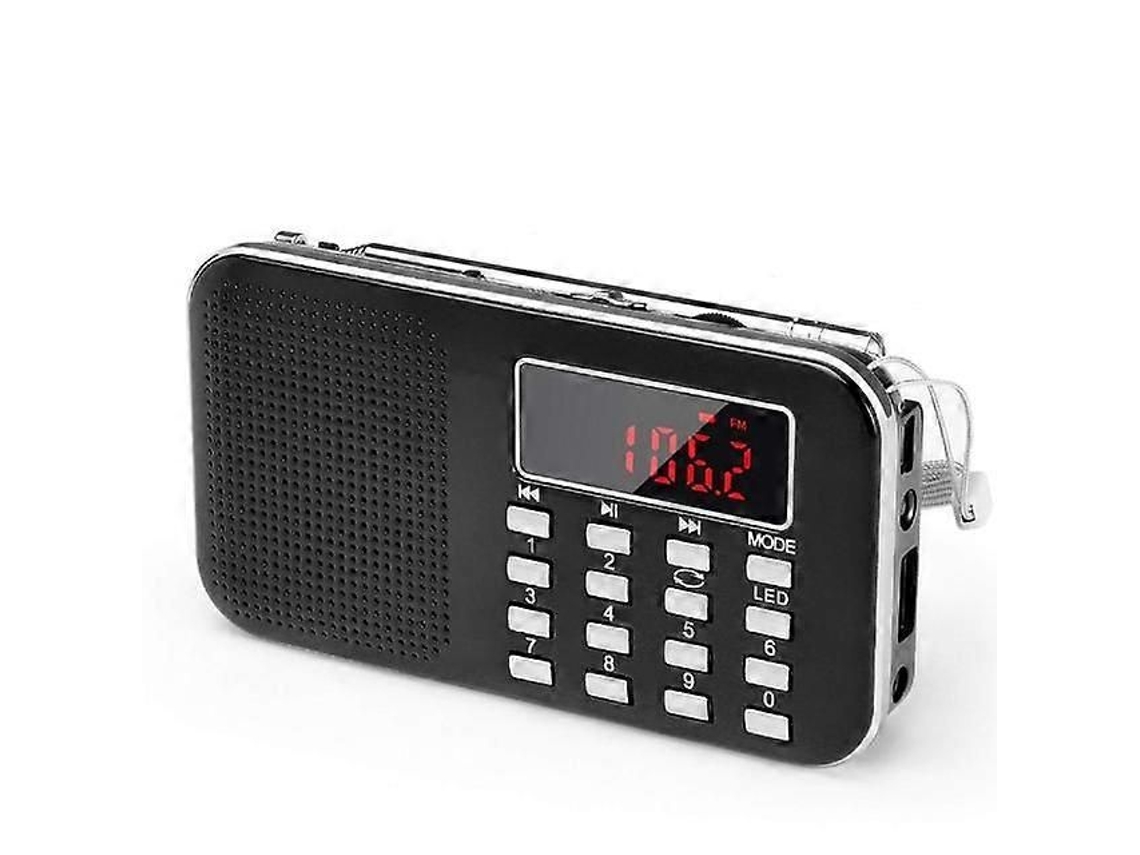 Radio portátil AM/FM GOKOCO J 908 con altavoz estéreo