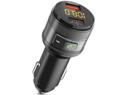 Adaptador Fm Bluetooth Yizhood C57 Dual Usb Led Display Negro