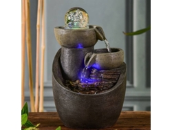 Fuente de Agua ZEN'LIGHT Malla (Gris - 18x28 cm - Resina)