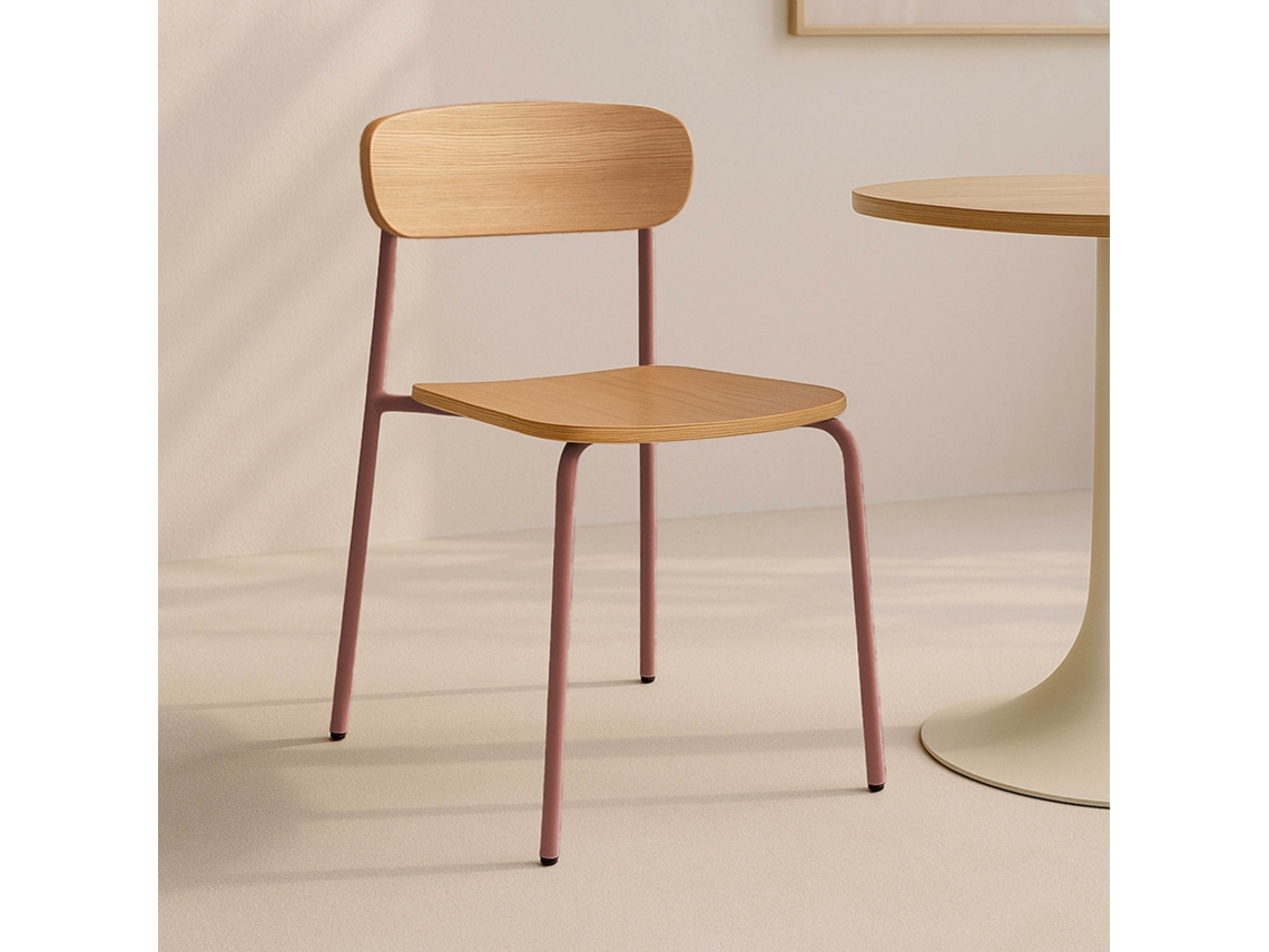 Lote De 2 Chaises En Metal Y Bois Oviala