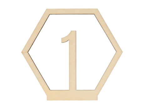 15 números hexagonales de madera para mesa de boda