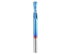 Fresa De Dos Láminas, Acero De Tungsteno, Recubrimiento Azul, Para Zurdos, 3,175x3,175x8x40