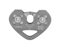 Polea De Escalada Para Exteriores, Aluminio Aeronáutico, Doble Eje Con Rodamiento, Para Montañismo, Color Gris.