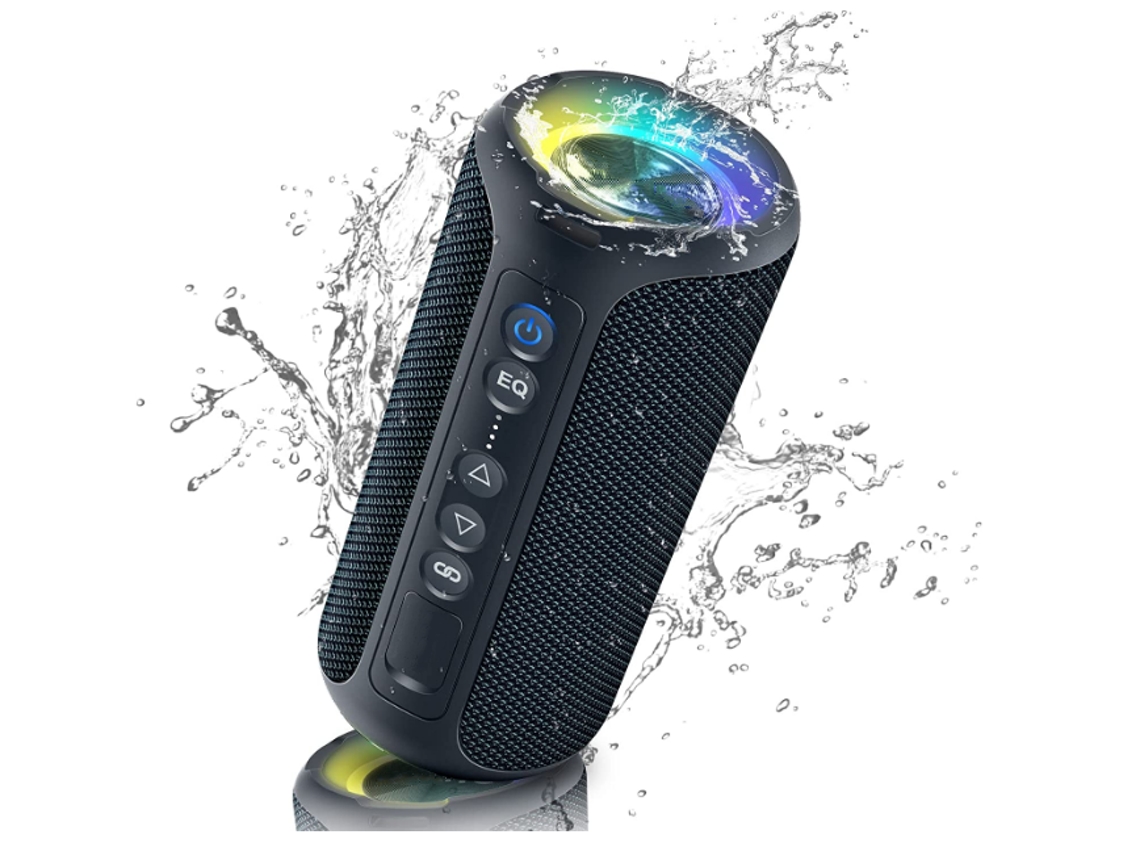 Altavoz de 40 W con sonido envolvente de alta potencia y graves mejorados, 30 horas de reproducción, ranura para tarjeta TF, compatible con altavoces externos