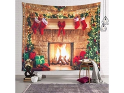 2026altiro-adorno Navideño De Pared Para Chimenea, Árbol, Calcetines Navideños, Regalos, Decoración De Fiestas, 150x100cm