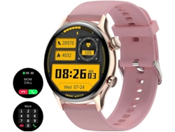 Reloj inteligente con monitor de actividad física y pantalla AMOLED de 1,36", Bluetooth, llamadas, oro rosa, Yizhood