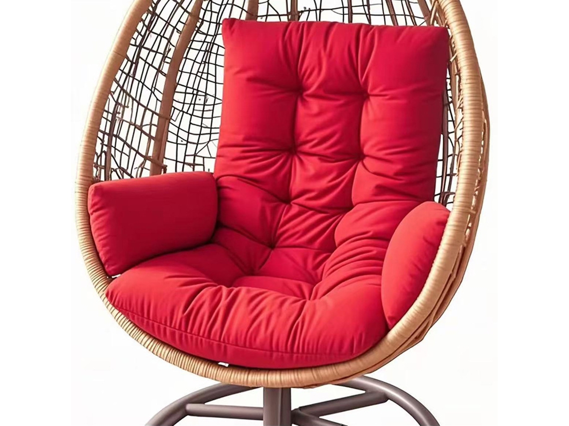 Cojín Para Silla Colgante Con Reposabrazos, Grueso, Suave Y Cómodo Para Jardín, Exteriores E Interiores Rojo