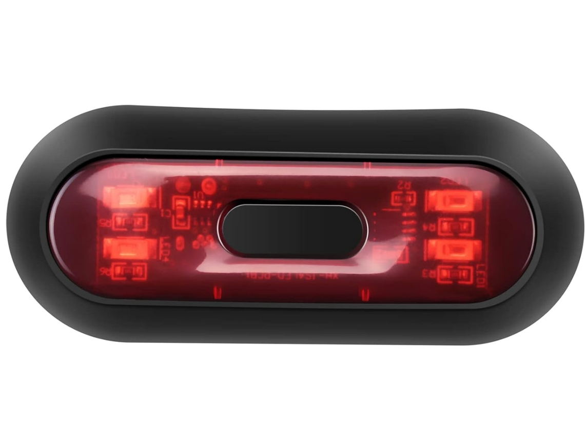 Luz LED para casco, luz de freno para casco de motocicleta, luz de advertencia de seguridad roja trasera para bicicleta recargable para conducción CHRONUS