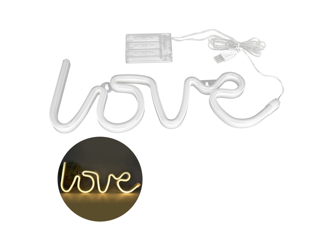 2026-luz De Neón Love Con Energía Usb/batería Lámpara Neon Para Fiesta Navidad Boda Decoración Luz Cálida