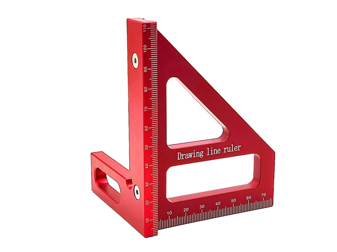 Regla Triangular Para Carpintería De 45 Y 90 Grados, Protector, Regla De Inglete, Marcador, Herramienta De Medición Y Trazado.