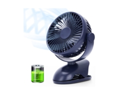 Ventilador para cochecito Yizhood de 3600 mAh y rotación de 360°, color azul