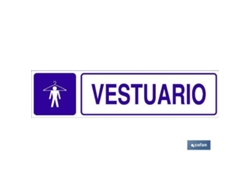 Señal glasspack adhesiva 175x45 vestuario