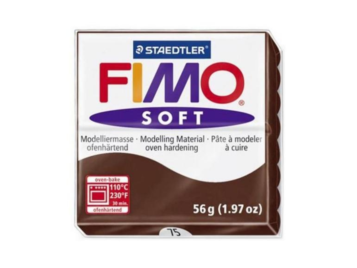 Pasta Para Modelar Staedtler Fimo Soft 56 Gr Cor Chocolate